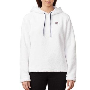NEW- Women’s FILA Fleece Sherpa Hoodie Pullover (white)